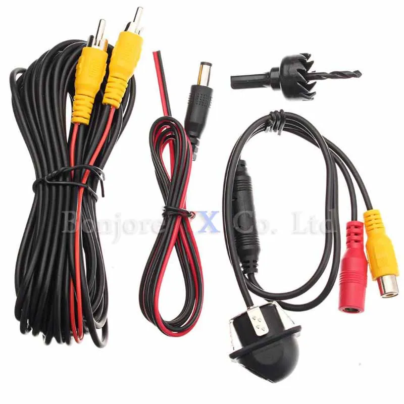 Koorinwoo Car Rearviewing Cameras Wide Angle Dynamic Trajectory Moving Line IR Light Night Vision Backup Cam Parking Accessories