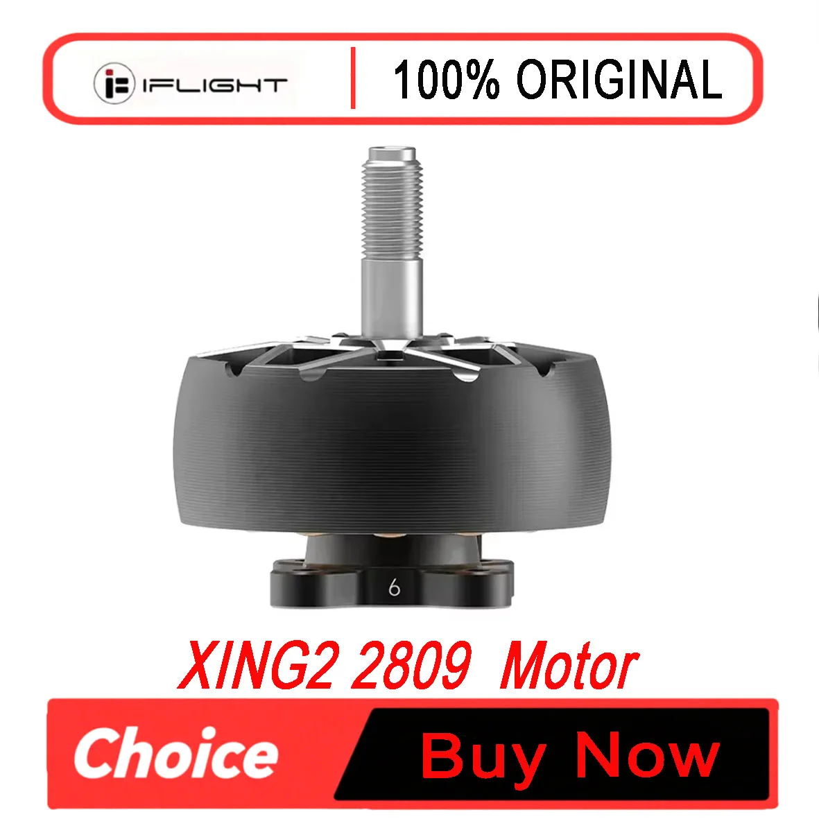 iFlight XING2 2809 1250KV 4-6S Brushless Motor Unibell With 5mm Titanium Alloy Shaft Compatible 7-8inch Propeller for FPV Drone