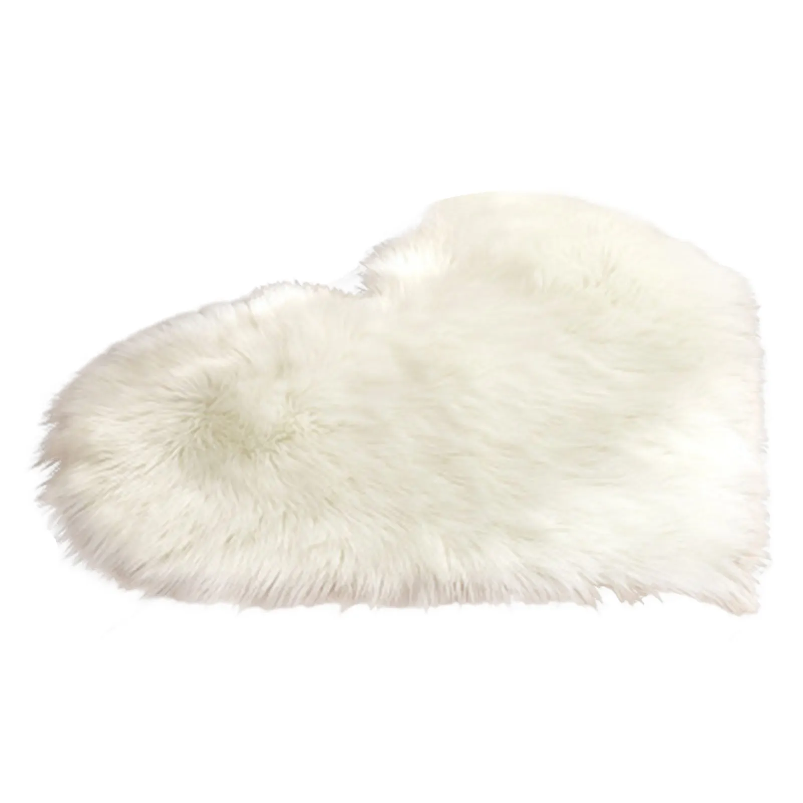 Fuzzy Soft Living Room Rugs Heart Shape Comfortable Fuzzy Rug with Dense Fleece for Living Room Bedroom Kids Room