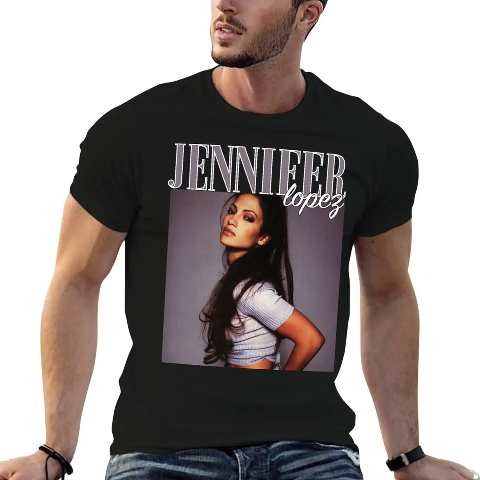 

JENNIFER LOPEZ 90s T-Shirt cotton t shirt man t shirts designer anime tshirt T-shirt