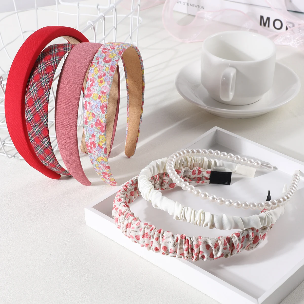 7Pcs/Set Fashion Cloth Hair Bands for Women Headdress Printed Headband Girls Hairband Hair Hoop Female Hair Accessories Headwear