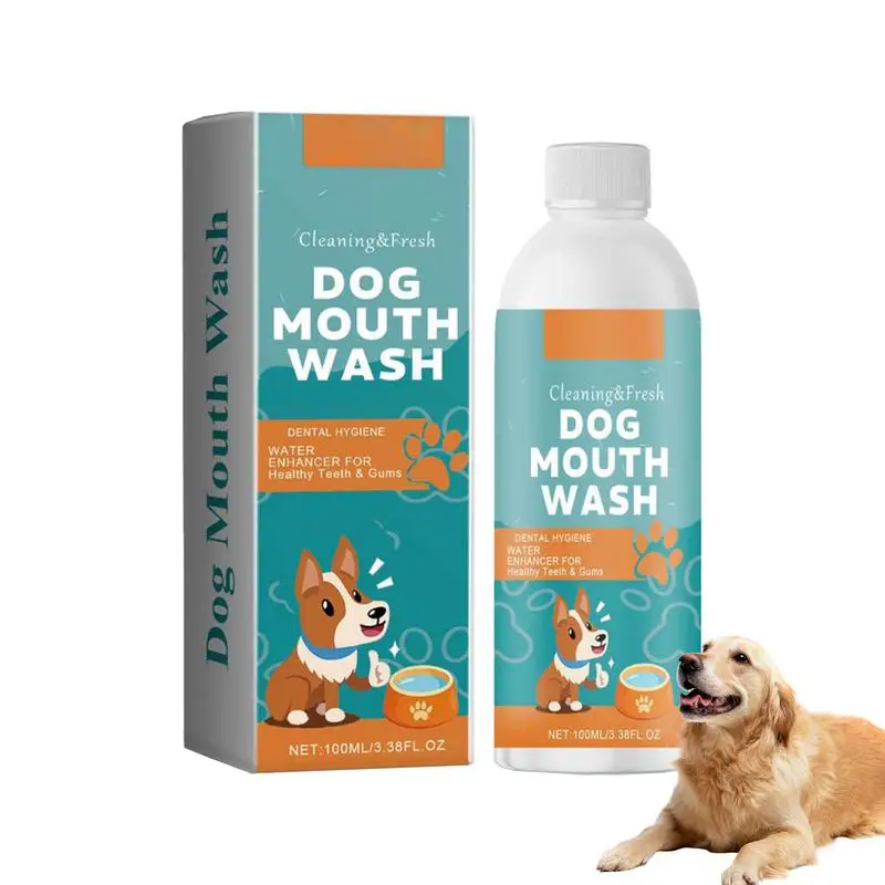 Breath Freshener For Dogs Water 100ml Oral Care Water Additive Effective Dog Teeth Cleaner Wash Natural Teeth Cleaning Freshener