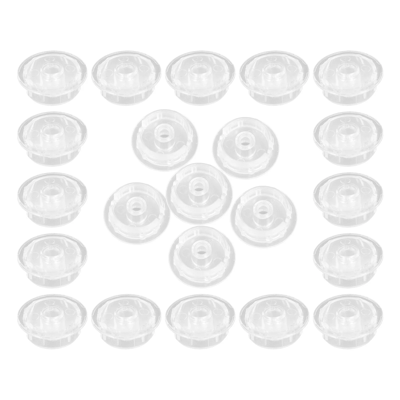 

20pcs Blinds Bottom Rail End Caps Transparent Round Head Plug Tight Seal For Home Office Hotel Window Treatments Blind
