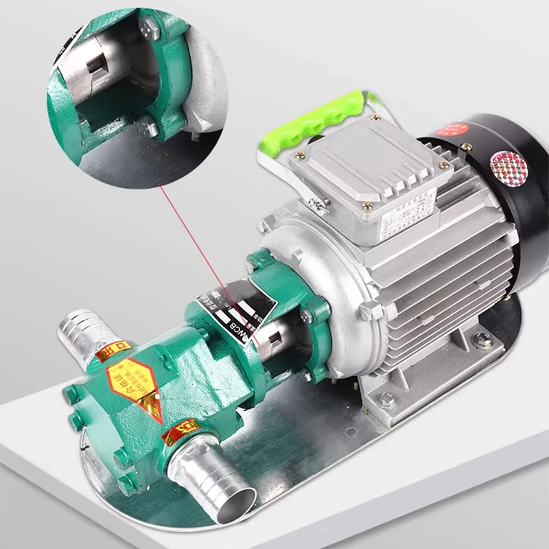 1400/2800 RPM Stainless Steel Self-Priming Gear Pump Electric Suction Pump Hydraulic Oil/Engine Oil/Edible Oil High Flow Rate
