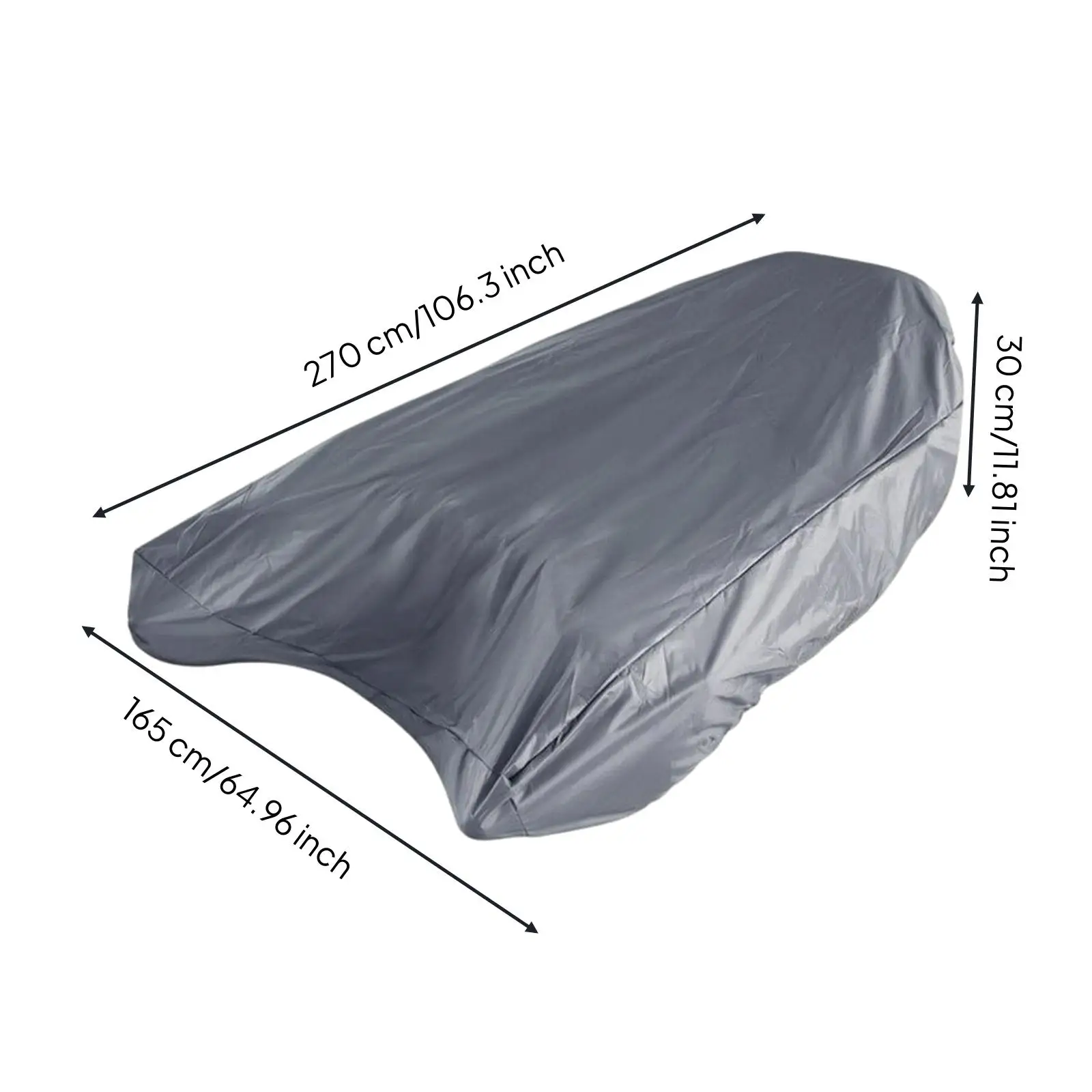 Oxford Cloth Boat Cover for Inflatable Tender Waterproof Windproof Adjustable Straps for Long Term Storage Use