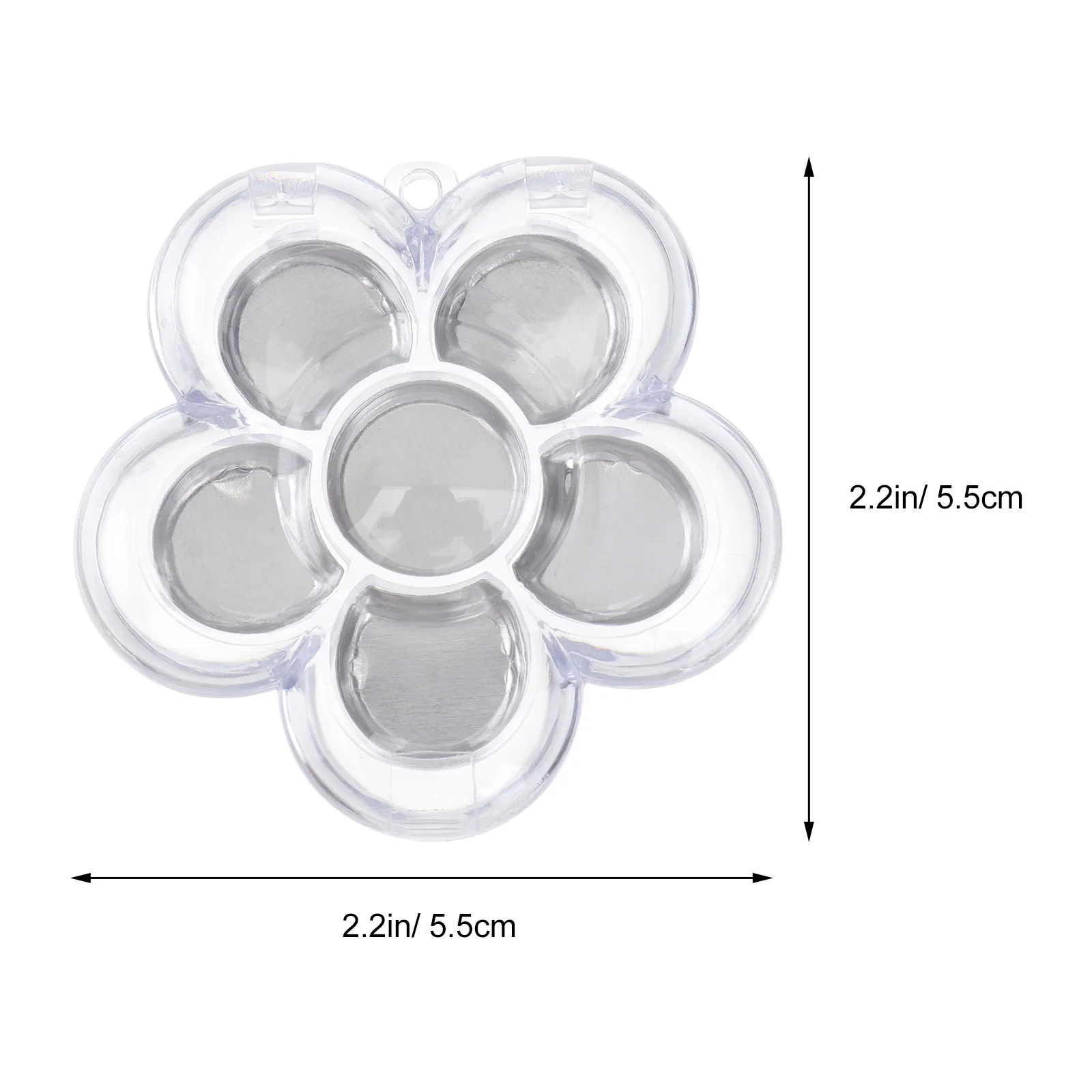 8개 메이크업 서브 포장 상자 6칸 투명 리필 가능 용기 아이섀도우 블러셔 립스틱 여행용 DIY