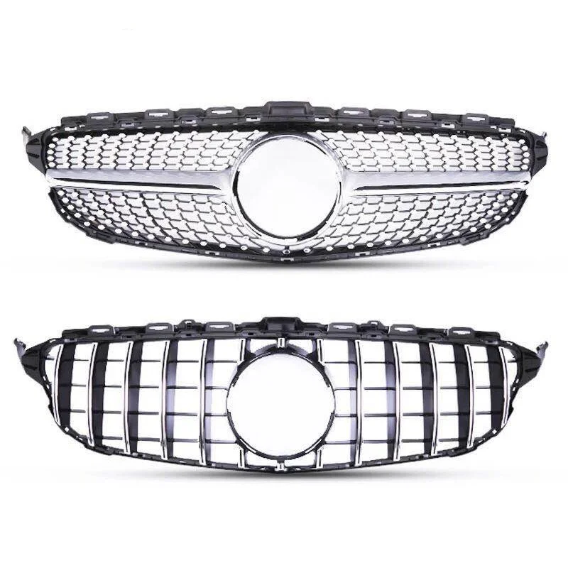 Wholesale GT Style chrome black front bumper mesh grille for Mercedes Benz c-class W205 2019+