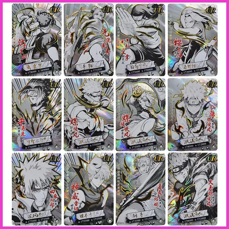 

Anime NARUTO Rare UR Refraction Game Collectible Cards Gaara Temari Hyuga Neji Haruno Sakura Toys for boys Birthday Present