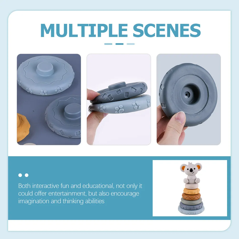 1 Zestaw Pierścieni Tęczowych do Układania, Edukacyjna Gra dla Dzieci do Rozpoznawania Kolorów, Wczesna Nauka, Interakcja Rodzic-Dziecko, Rozwój Poznawczy