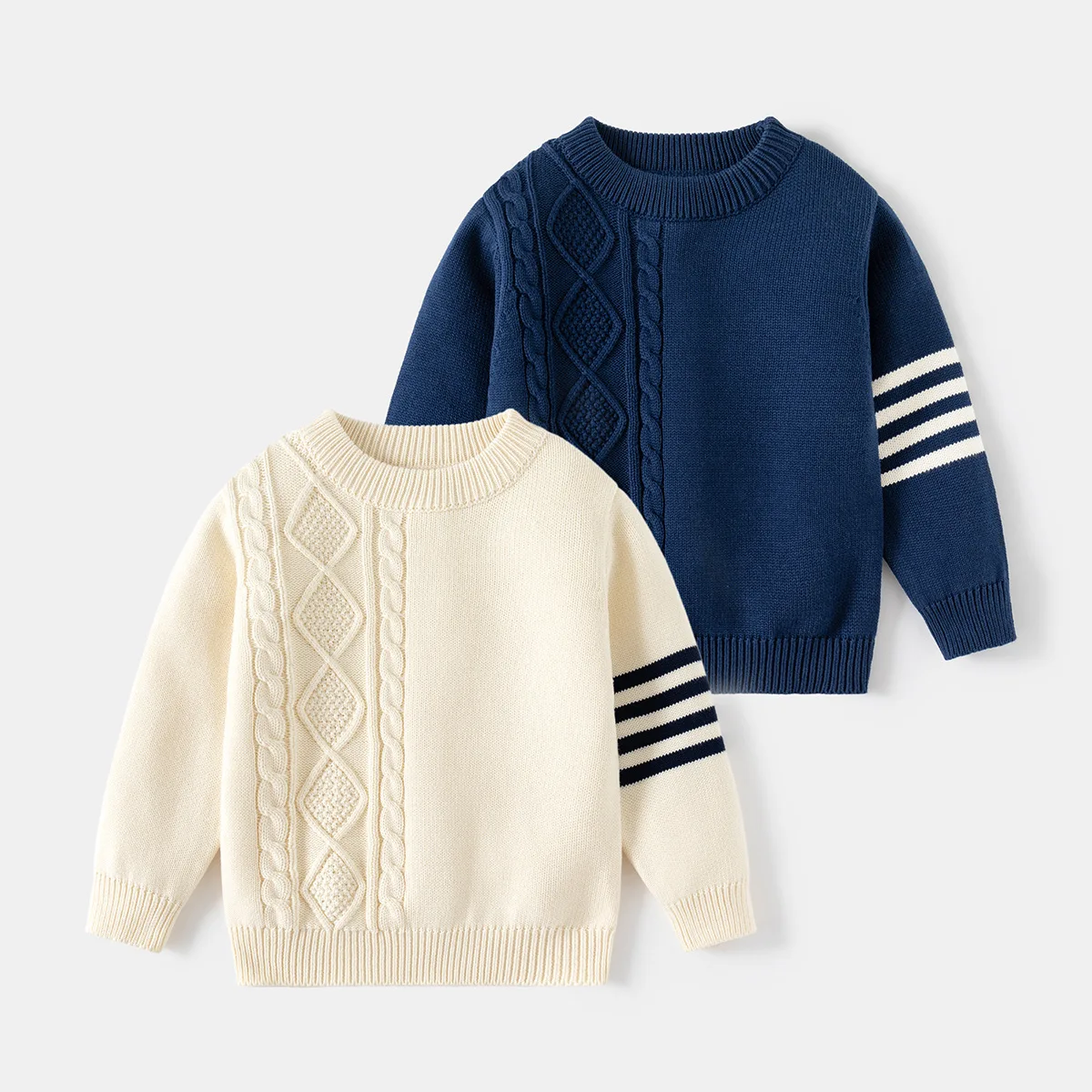 

2024 Autumn Boys Striped Knitted Sweater 2-7 Years