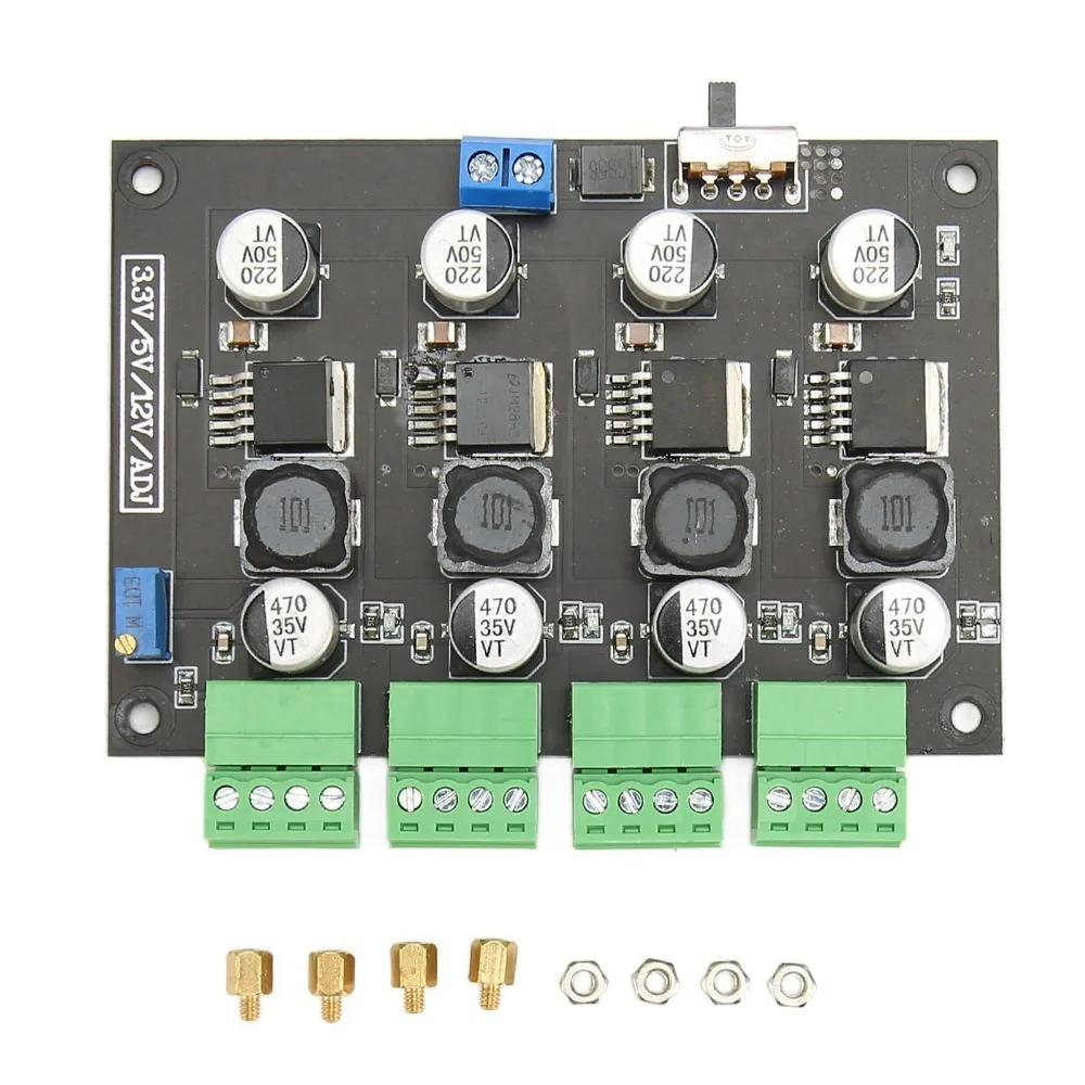 3.3V 5V 12V ADJ Switching Power Supply Module Adjustable High Performance Power Supply Module Multi Channel Power Supply