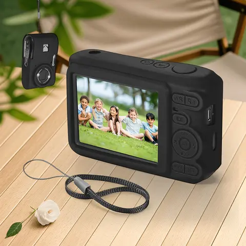 KODAK PIXPRO FZ45 Dijital Kamera Kılıfı Yumuşak Silikon Koruyucu Kılıf (Siyah)