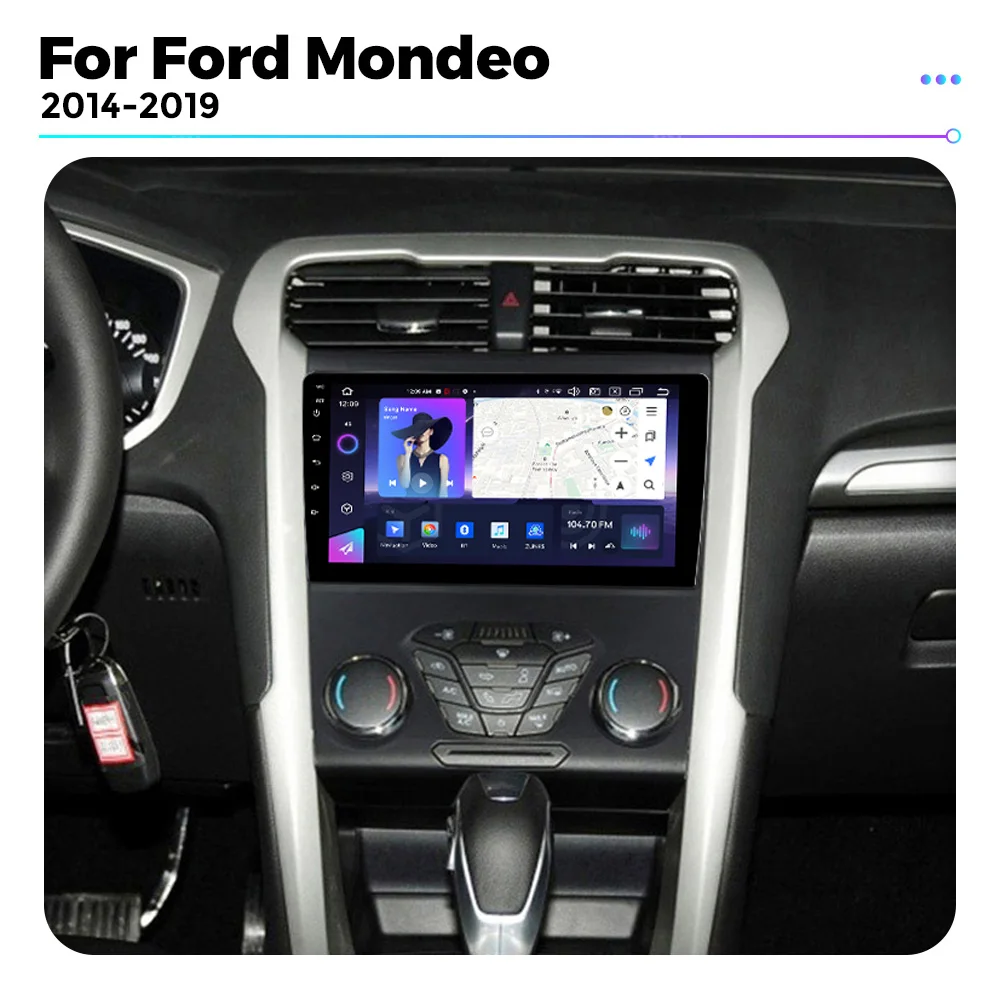 Car Radio For Ford Mondeo 5 2014-2019 Multimedia Radio Video Player Wireless Carplay Auto GPS 8+256G 4G WIFI 8 Core 2DIN BT DSP