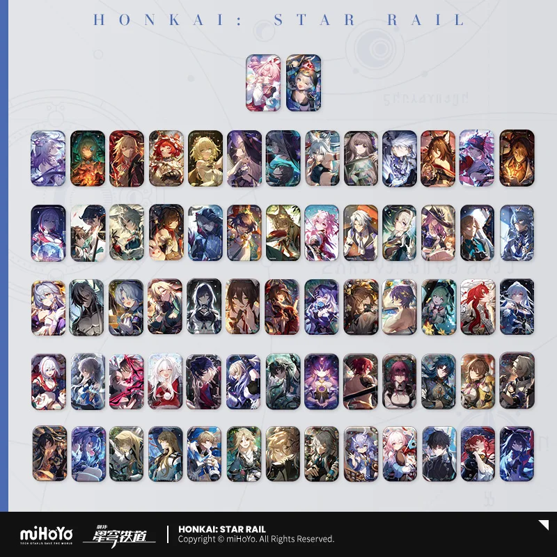 

Moble Game Badge - Character Light Cones Series Nichigan Rectangular Badge Mobile Game Fans Gift