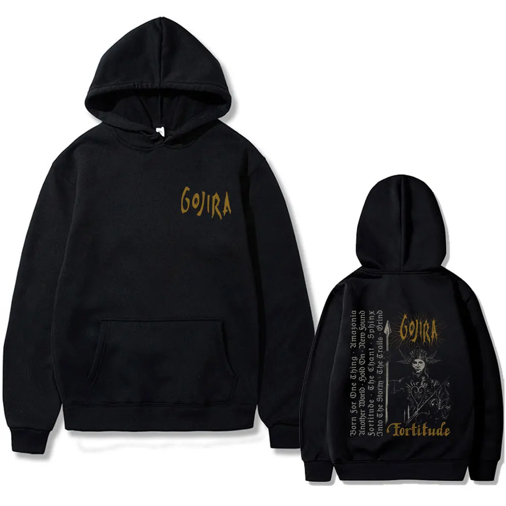 

Limited Metal Band Gojira Fortitude Print Hoodie Men Women Fashion Vintage Rock Streetwear Male Casual Fleece Oversized Hoodies