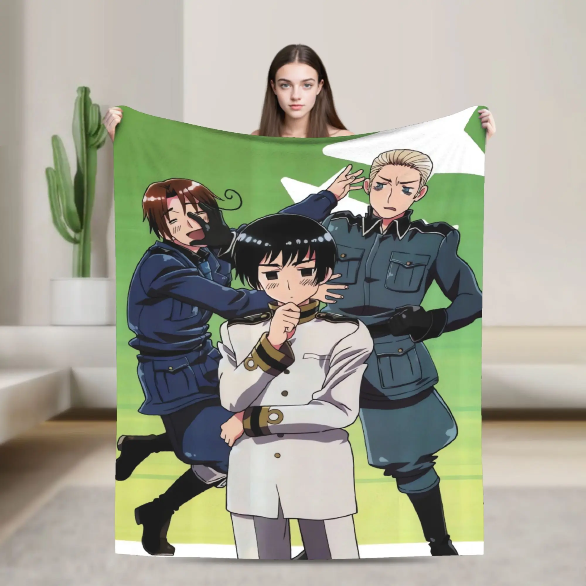 Super Soft Blankets Travel Hetalias Axis Powers Throw Blanket  Flannel Bedspread For Outdoor Fluffy Sofa Bed Cover