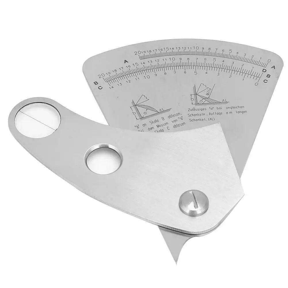 C100 Fan Shape Welding Gauge Angle Height Test Ruler Inspection Tool for Welding Quality Check