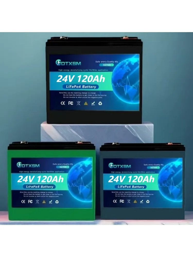 

new LiFePO4 32700 24V 200AH battery with built-in bms RV rechargeable Ferrous lithium phosphate, solar-powered off-grid battery