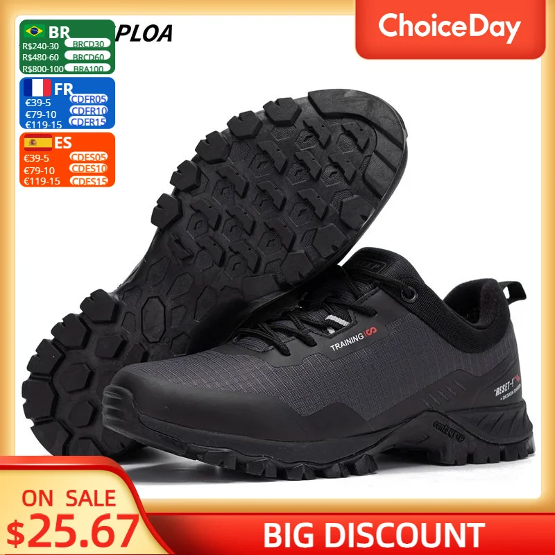 

Man's Anti-Skid and Wear-Resistant Hiking Shoes Fashion Waterproof Outdoor Sneaker Comfortable Male Shoes Baasploa New