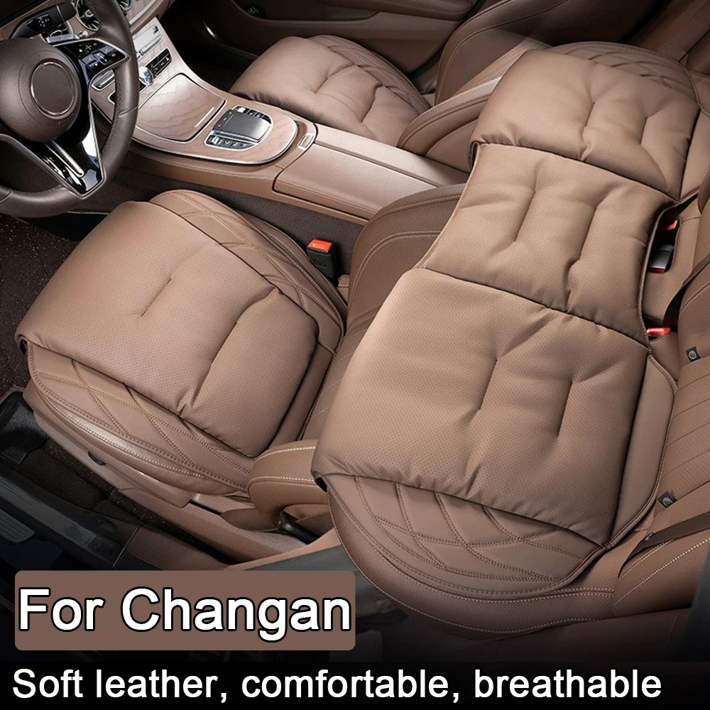 Car Seat Cover Universal Cushion Nappa Leather Seat Protector Cover For Changan UNIT UNIK CS35PLUS CS55 PLUS CS75 PLUS Oshan X7