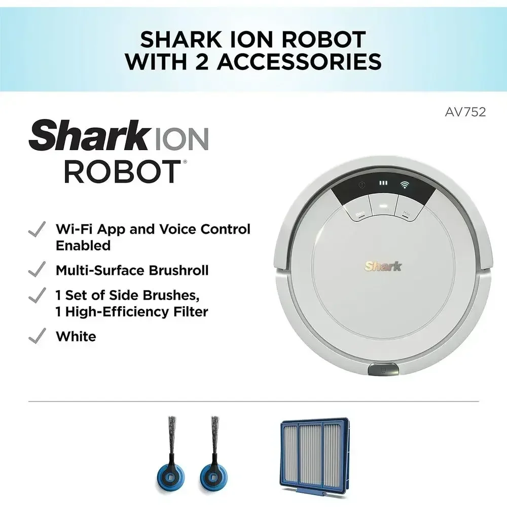 Renewed Robot Vacuum, Wi-Fi Enabled, 120min Battery, Works with Alexa, Cleans Multiple Surfaces