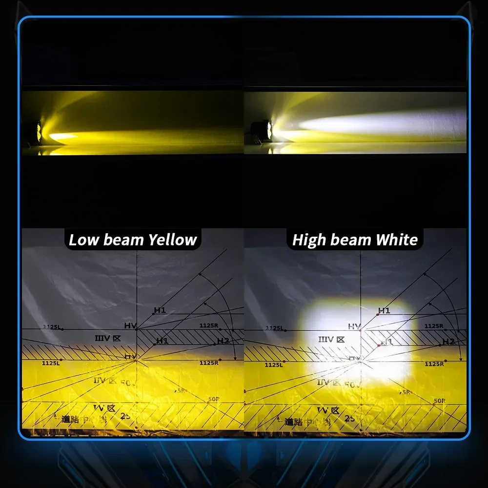 Super Bright White Yellow High Low Beam LED Work Head Fog Driving Light For Car SUV Truck ATV UTV 12-24V