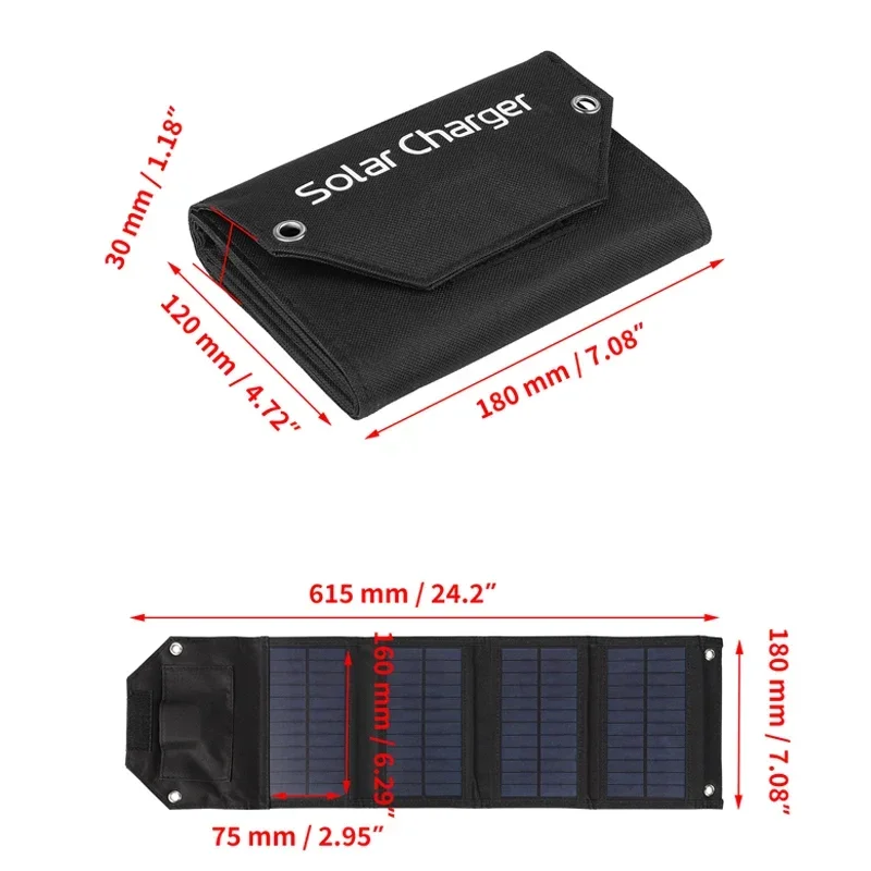 Luxuglow Foldable Solar Panel Black 3
