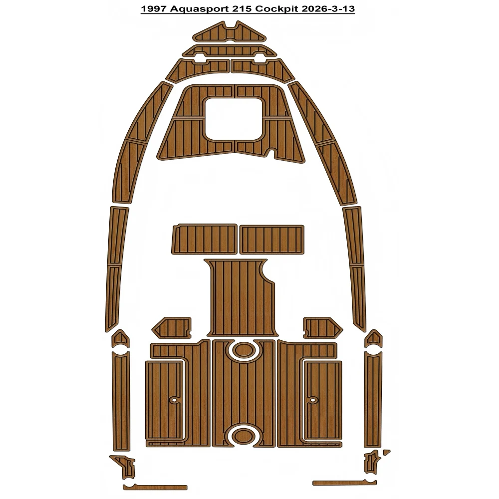 

1997 Aquasport 215 Cockpit Mat Boat EVA Teak Floor Pad Boat EVA Foam Teak Deck Mat Seadek MarineMat