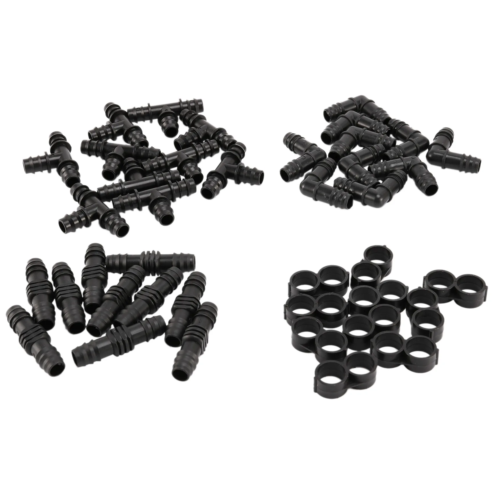 Irrigation Fittings Kit For 1/2 Inch Tubing- Barbed Connectors (Rain Bird 16Mm .520 ID)Drip Or Sprinkler Systems