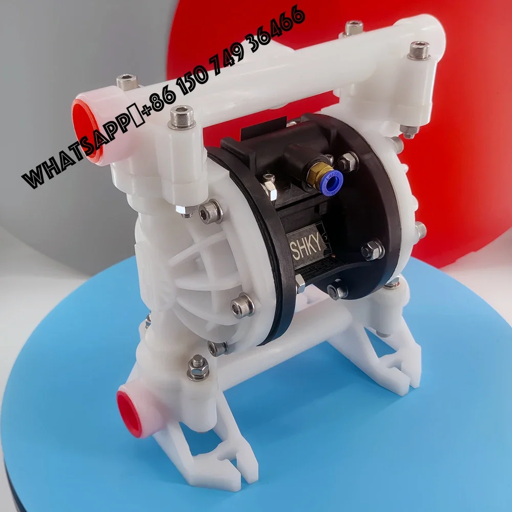 1 Inch Polypropylene PP Small Dosing Pump KYQS25 Pneumatic Double Diaphragm Pump Strong Conveying Capacity Good Self-Priming