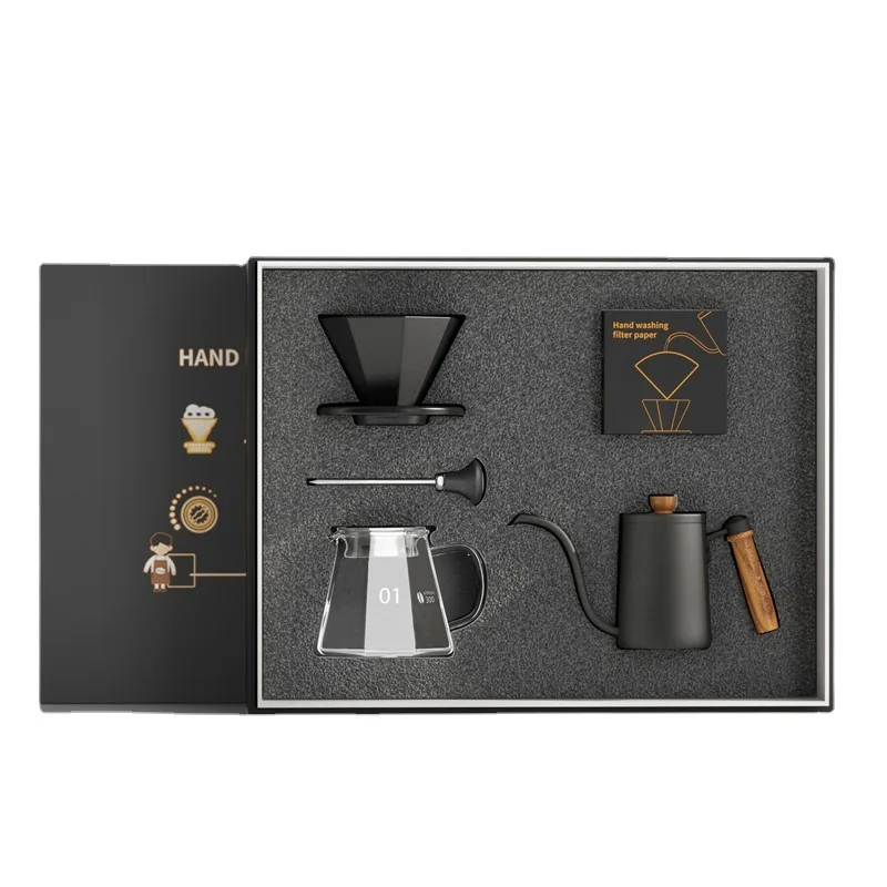 iStapromo Gifts Barista Tool Pour Over Coffee Maker Set Coffee Pot Dripper Kit Coffee Tea Sets For Gift