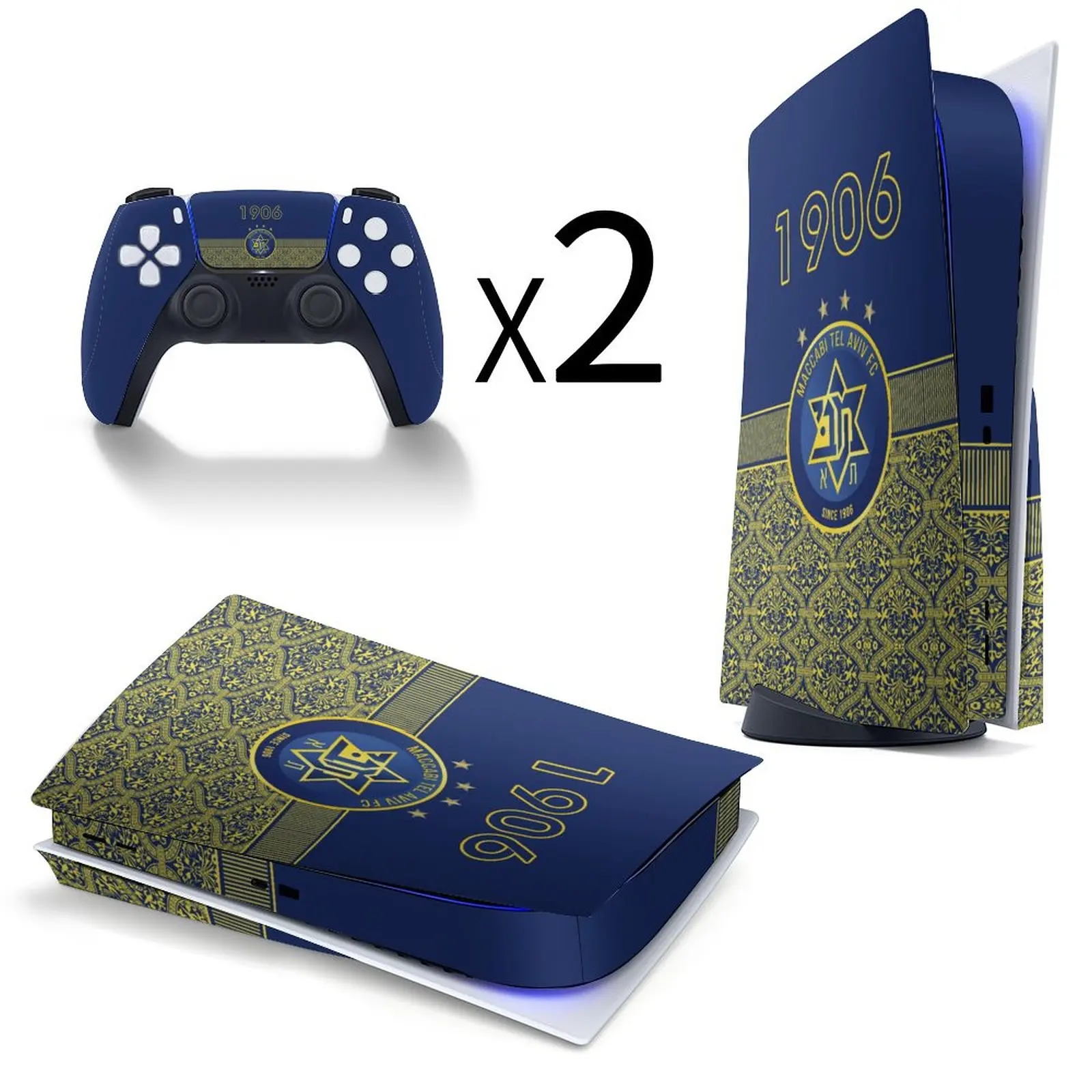 Maccabi-funda protectora para mando de juego de PS5, calcomanía de piel para accesorio de PS5, Tel Aviv