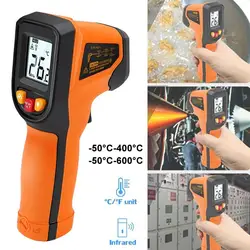 T400 T600 Digital Infrared Thermometer -50~600℃ Laser termometro Pyrometer Gun Non-Contact Laser Temperature Meter  gauge Tools