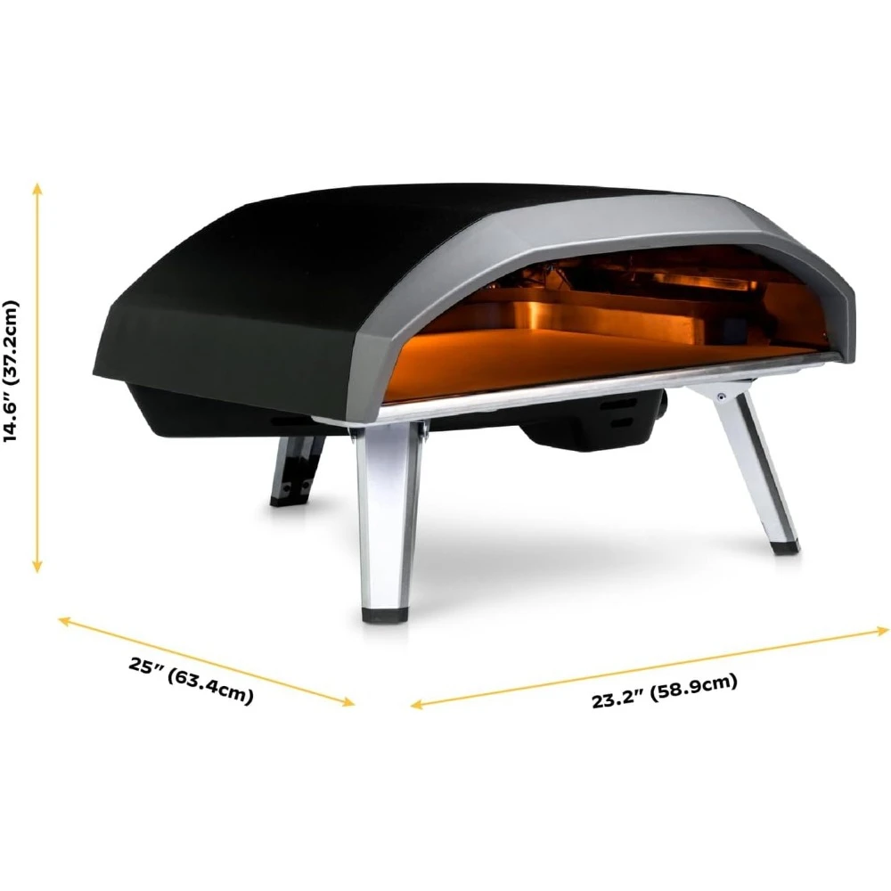 16 Gas Pizza Oven – 28mbar Natural Gas Outdoor Pizza Oven, Portable Pizza Oven For Fire and Stonebaked 16 Inch Pizzas