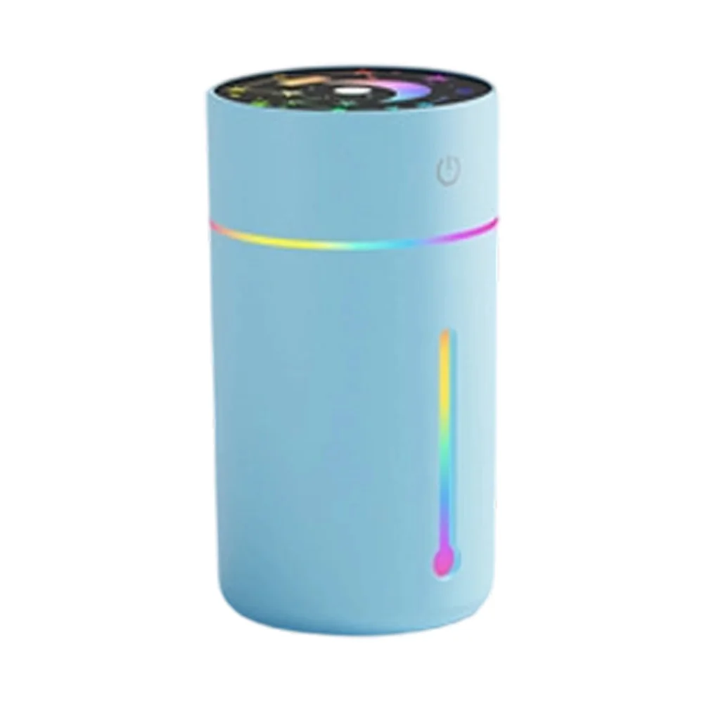 Portable Mini Humidifier USB 320ML with Continuous Mist Mode Silent Running and LED Night Light for Personal Use