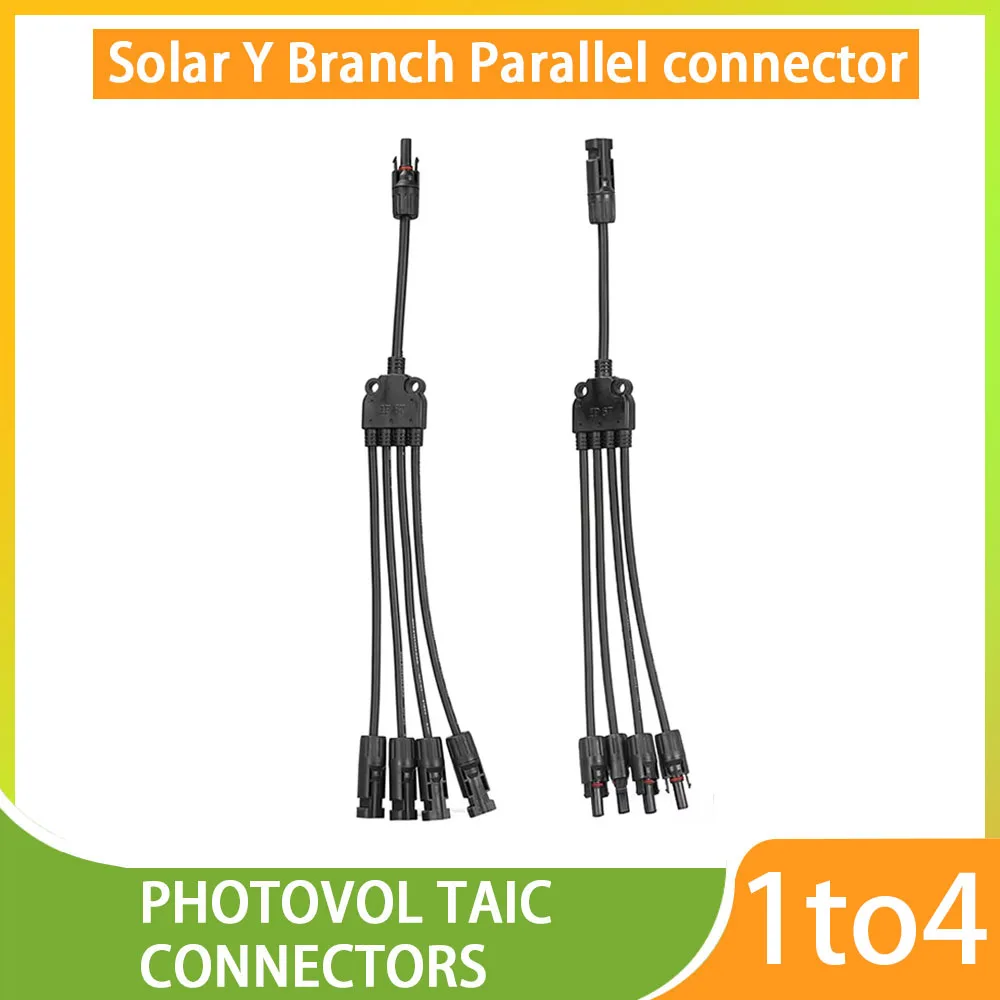 

Коннектор PV 1-в-4 Y-образный для параллельного подключения солнечных панелей, водонепроницаемый разъем, двухкомпонентный соединитель для солнечных элементов