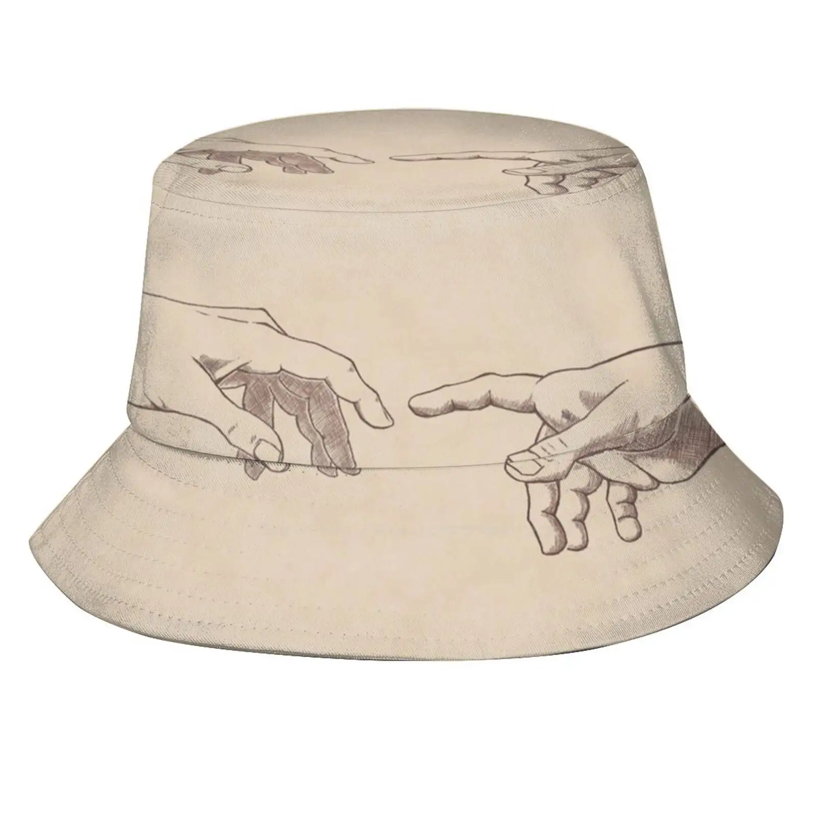 Dark Academia : Creation Of Adam Sketch Print Bucket Hats Sun Cap Dark Academia Light Academia Aesthetic Michelangelo The