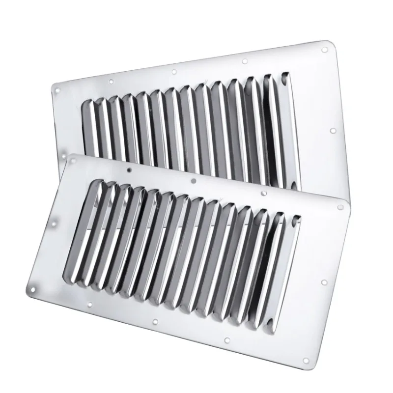 

Stainless steel marine ventilation cover 13 slots louver vent 228 * 127mm ventilation plate air outlet ship accessories