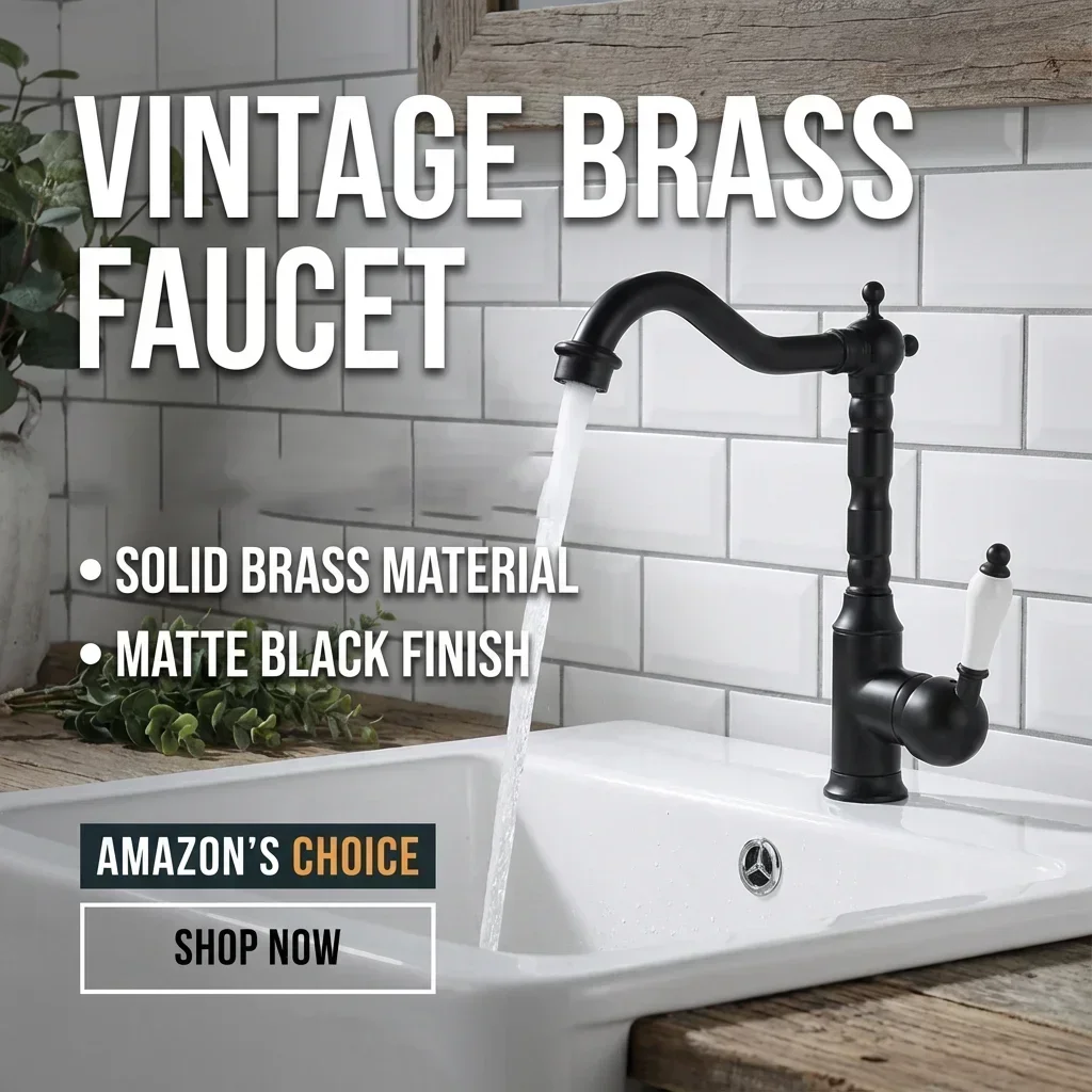 

European matte black single handle basin faucet, kitchen/bathroom universal rotatable hot and cold splash proof faucet
