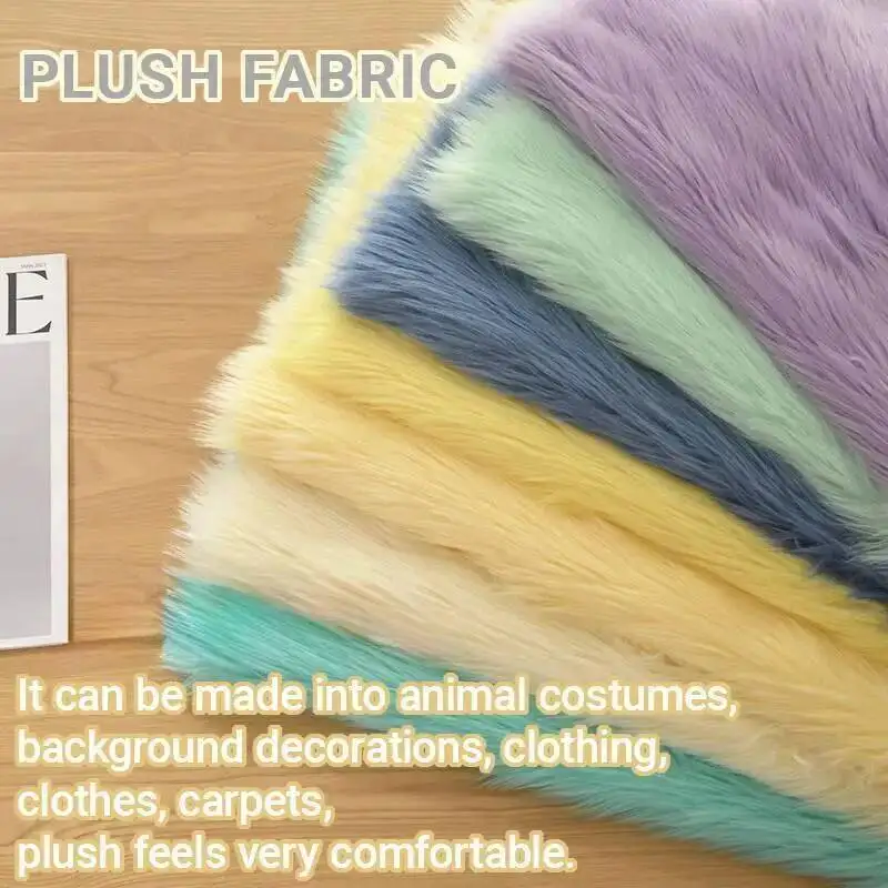 2026 New 4cm Plush Fabric Soft And Smooth Fursuit Fur Fabric 100% Polyester  DIY  Clothing  Doll Decorative Shaggy Fur Fabric