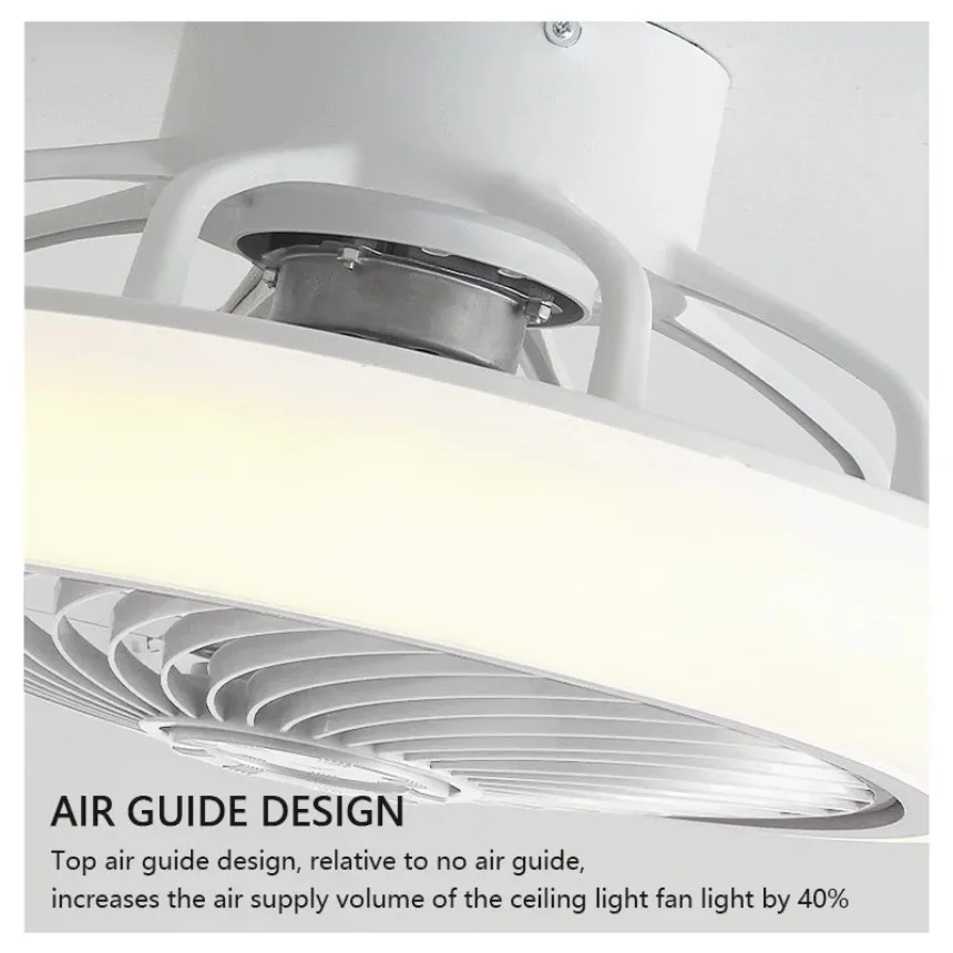 Smart Silent LED Ceiling Fan Light Living Room Bedroom Electric Fan 6-speed Remote Control APP Dimming Fan Lamp Home Decor Ligh