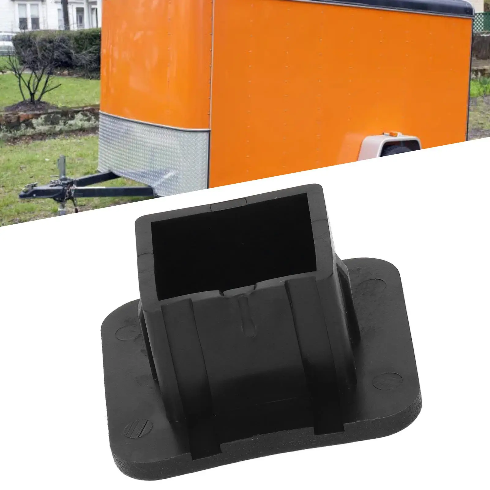 Trailer Hitch Cover Rubber Receiver Tube Plug Black for 2in Receiver