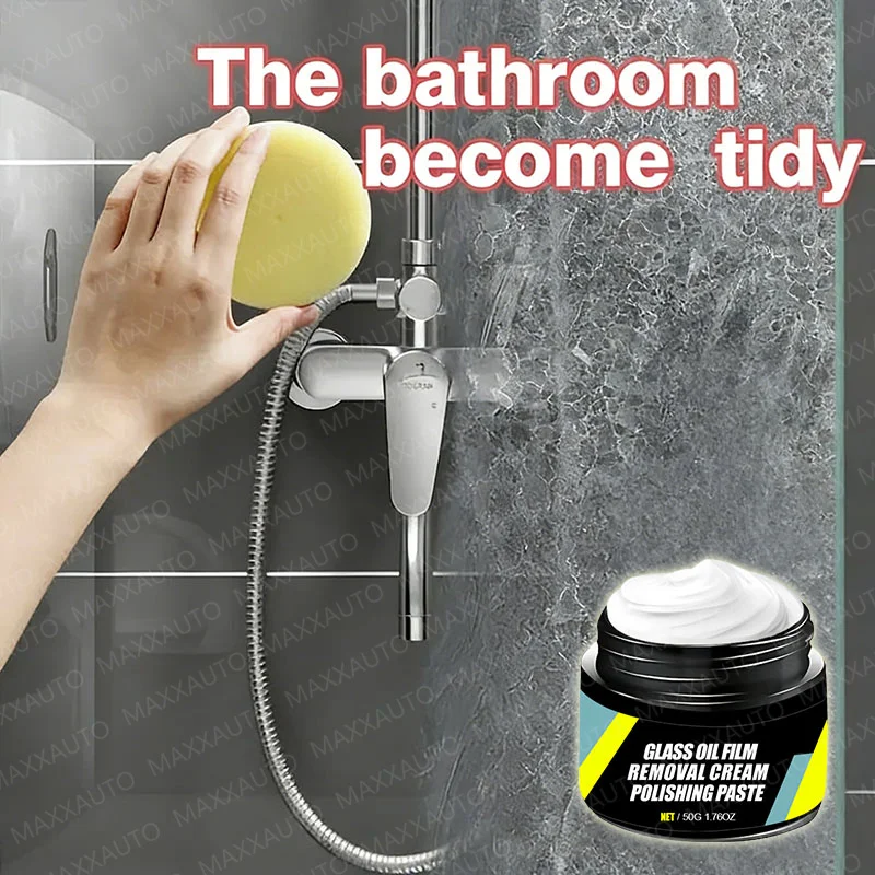 Bathroom Glass Oil Film Water Stains Removal Paste Polishing Water Repellent For Kitchen Glass Anti-rain Car Mirror Cleaning Kit