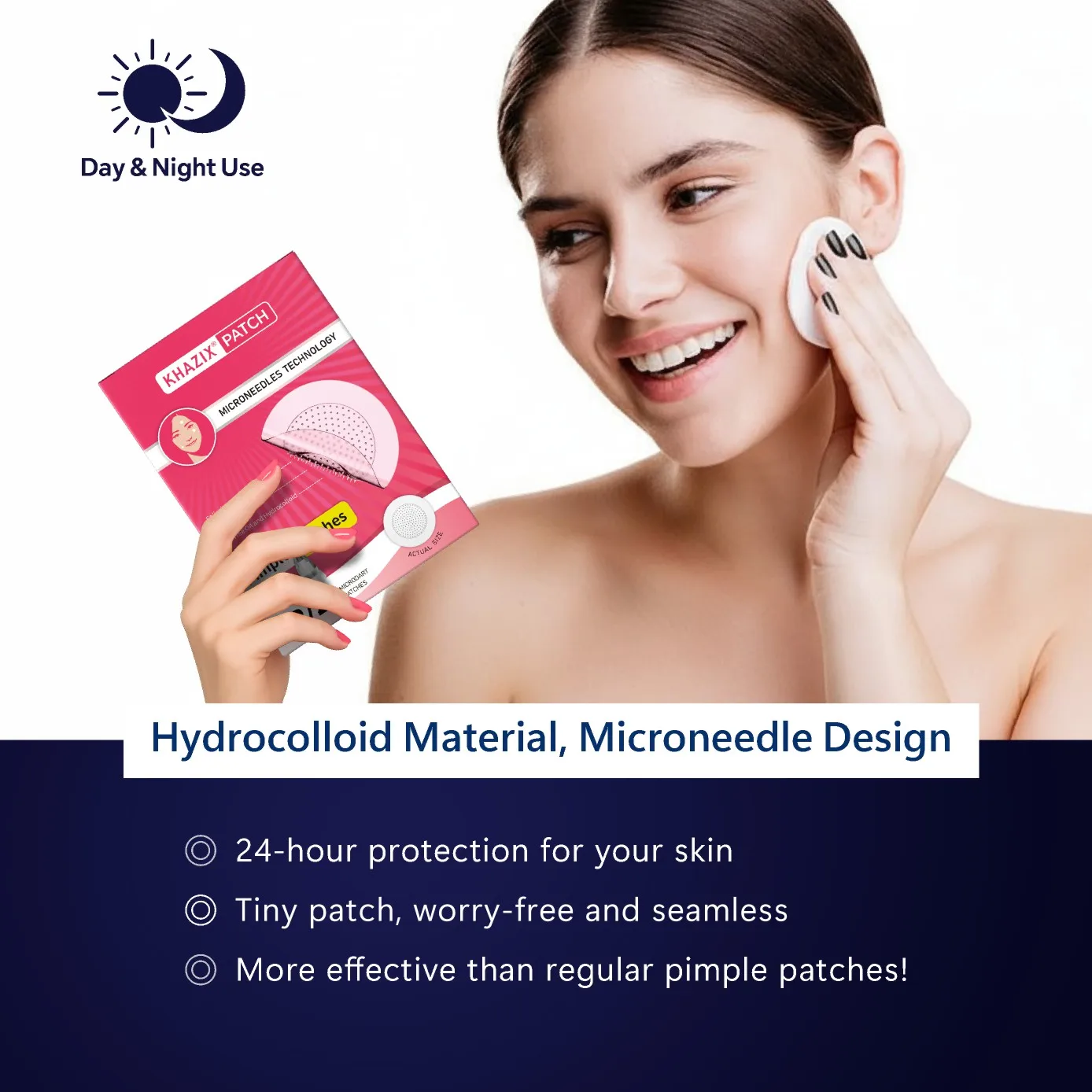 22 個のニキビ防止パッチ、ハイドロコロイドの目に見えないパッチ、マイルドな処方、より良いニキビ除去に役立ちます。