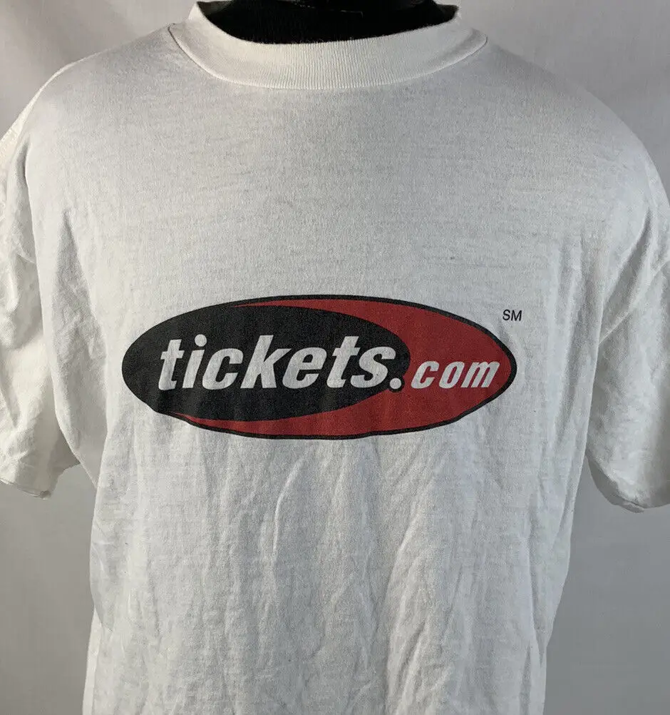 

Vintage Tickets.com T Shirt Promo Tee Men’s XL 90s Event Seats Crew Tultex