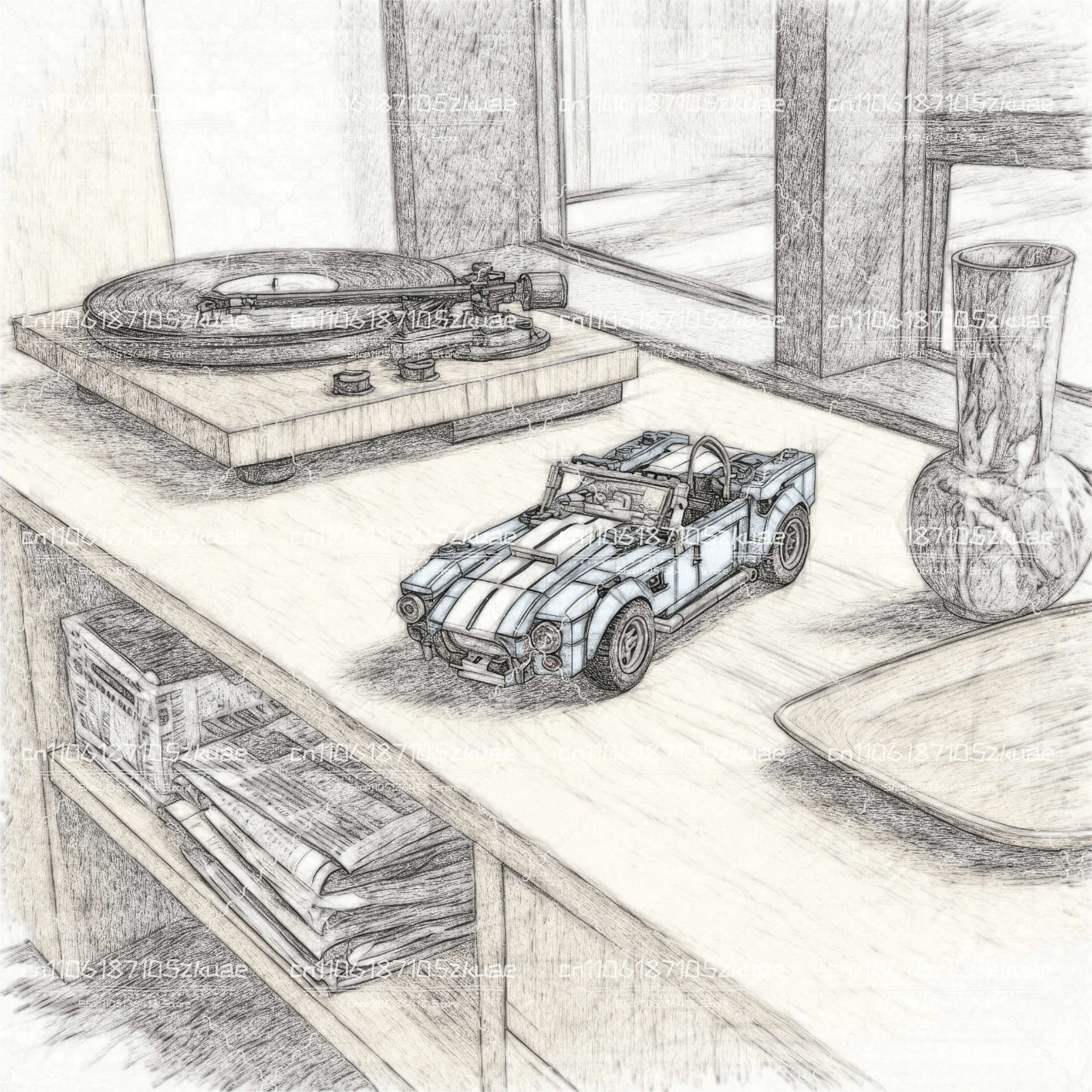 

2025 New 1241PCS biue Sports Technic Car Building Blocks DIY Supercar Model Kit, Collectible Display Toys for Boy