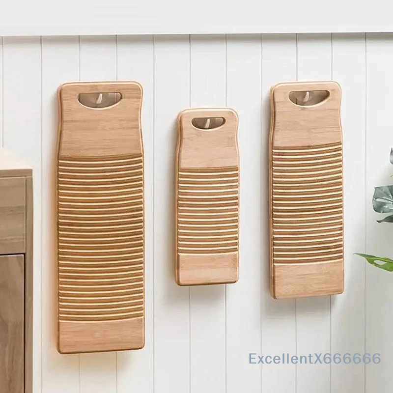 Bamboo Washboard Eco-Friendly Natural Bamboo Durable Non-Slip Base for College Dorm Home Hand Wash Socks Underwear