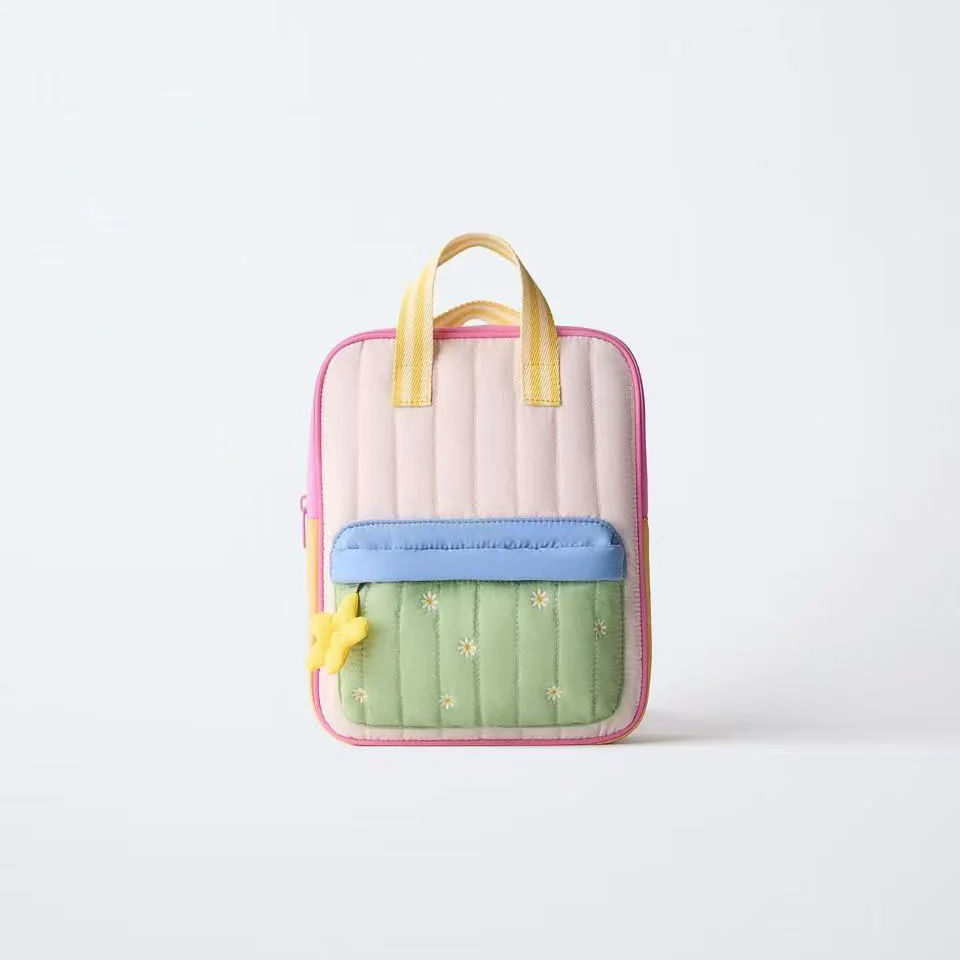 

Новый детский рюкзак с цветочной вышивкой 2026 года для девочек и мальчиков, школьный ранец для детского сада