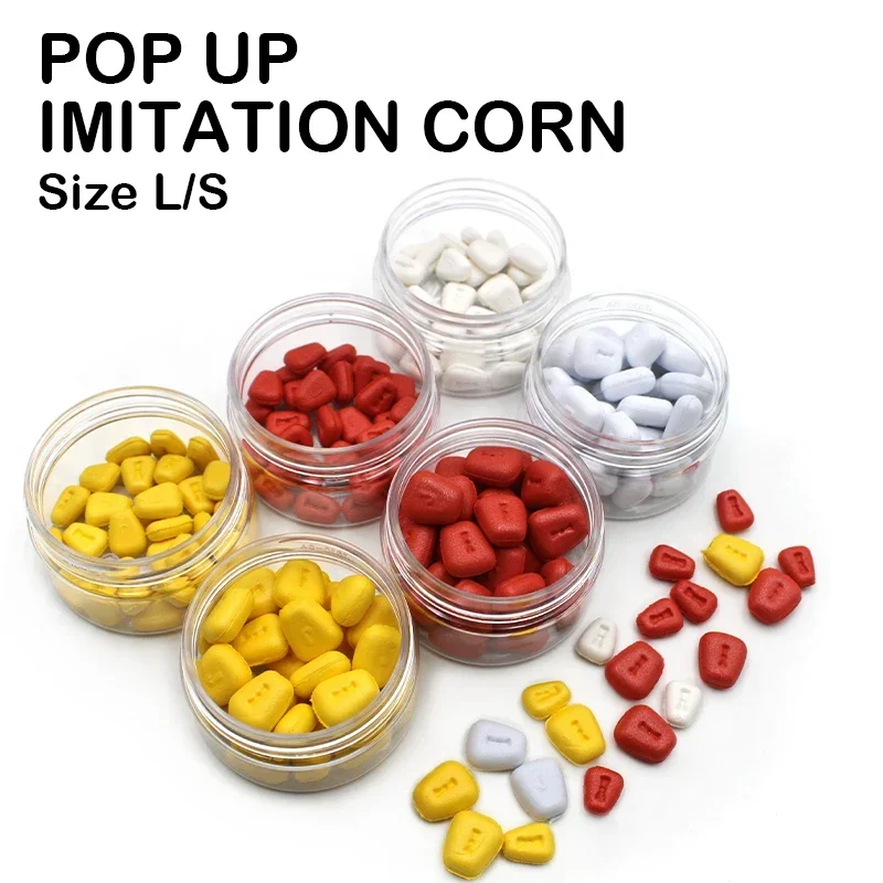 30pcs Carp Fishing Bait Pop Up Imitation Corn Artificial Fake Bait Buoyancy Floating Boilie For Carp Hair Rig Feeder Tackle