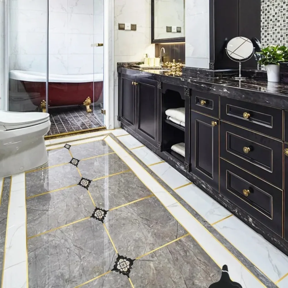 20m Self Adhesive Ceramic Tile Mildewproof Gap Tape Decor Gold Silver Black for Wall Tile Floor Tape Sticker Home Decorations image 3
